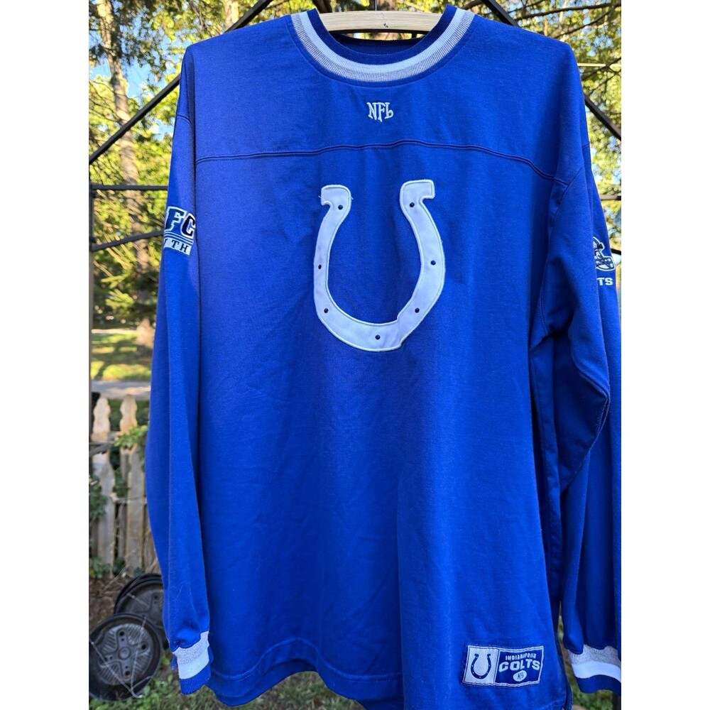 NFL Indianapolis Colts NFL Blue Crewneck Pullover Sweatshirt Size L